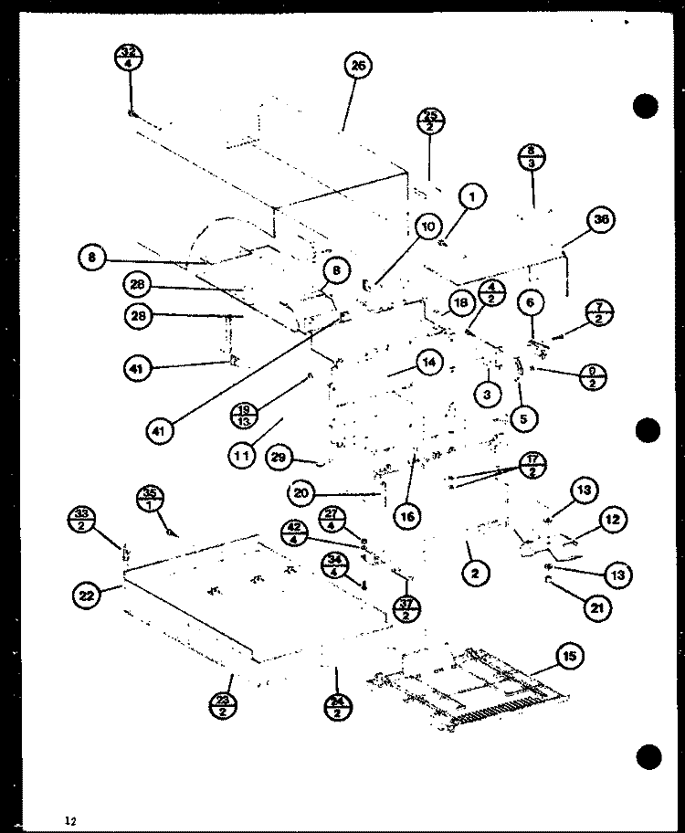 Page 4 Diagram and Parts List for RV8 P7690002M Amana Microwave