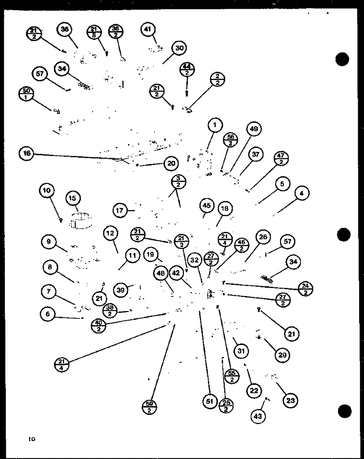 Page 3 Diagram and Parts List for RC-10B P7690103M Amana Microwave