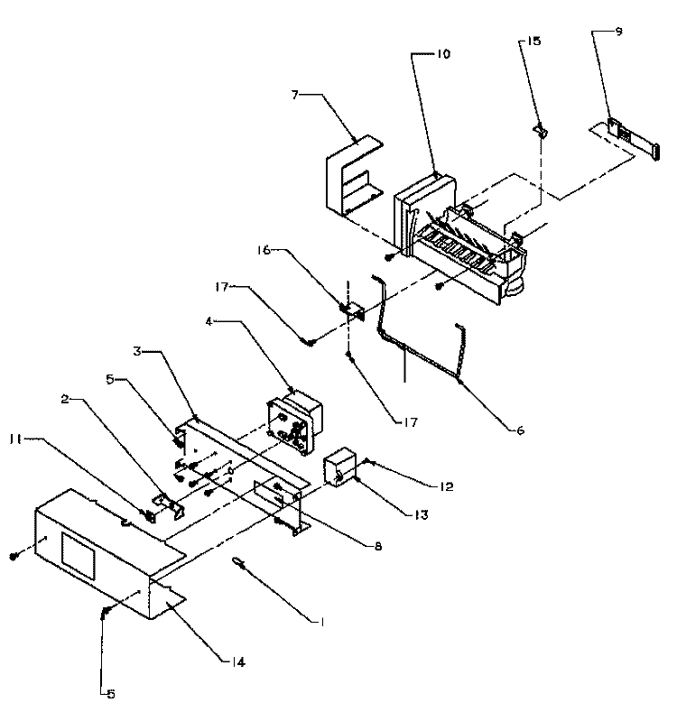 ICE MAKER Diagram and Parts List for SBD20Q2E P1162512W E Amana Refrigerator