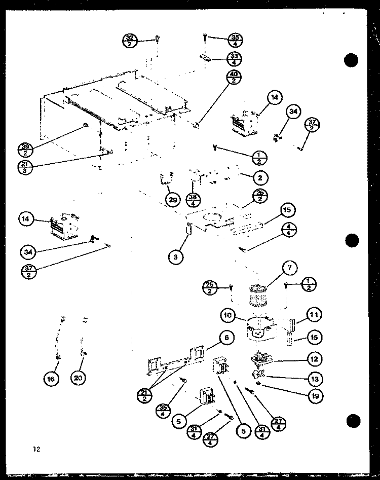 Page 4 Diagram and Parts List for RC-14SE P7688102M Amana Microwave