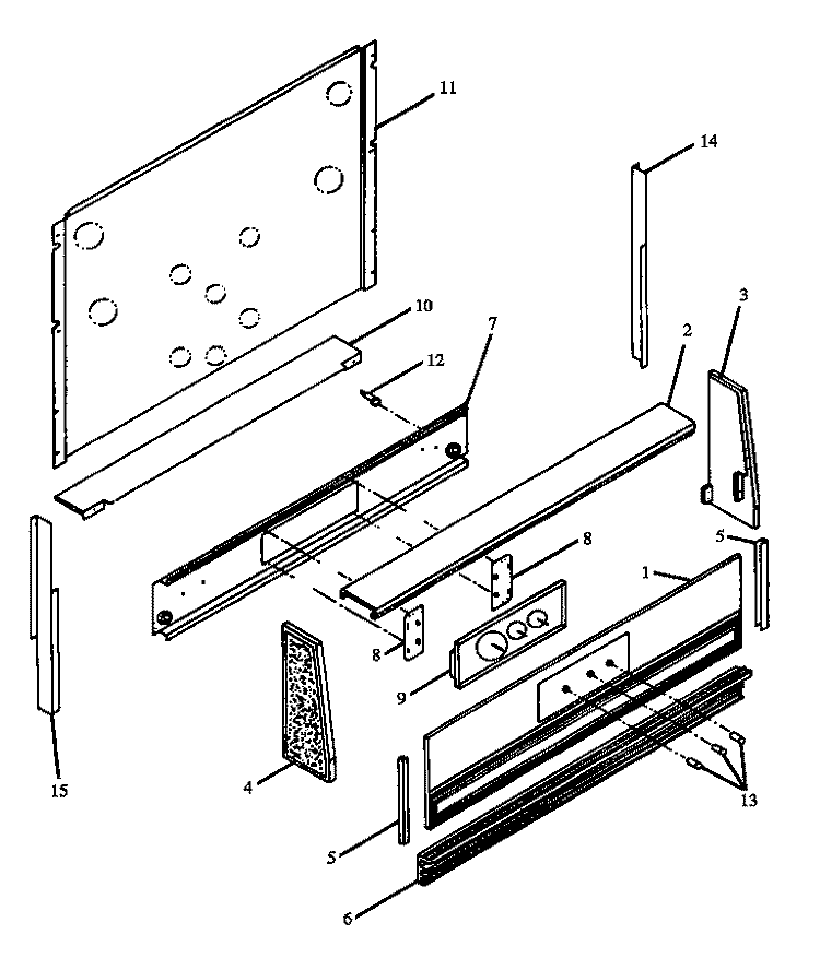 BACKGUARD PARTS Diagram and Parts List for RSS356UL,W P1141233NLW Amana Range