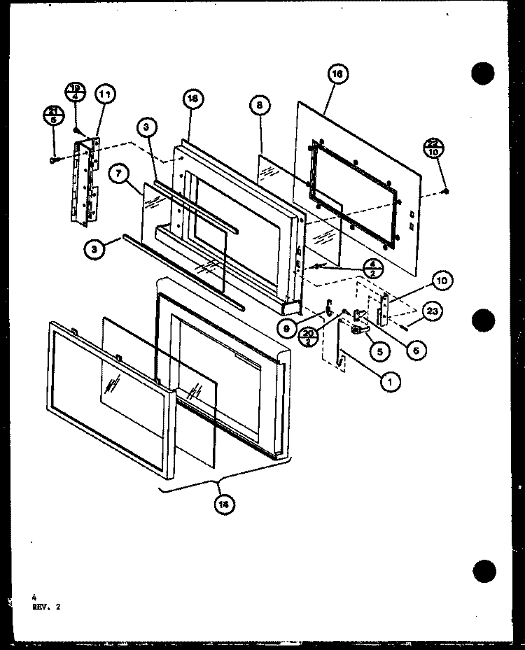 Page 1 Diagram and Parts List for RFS6 P7715402M Amana Microwave