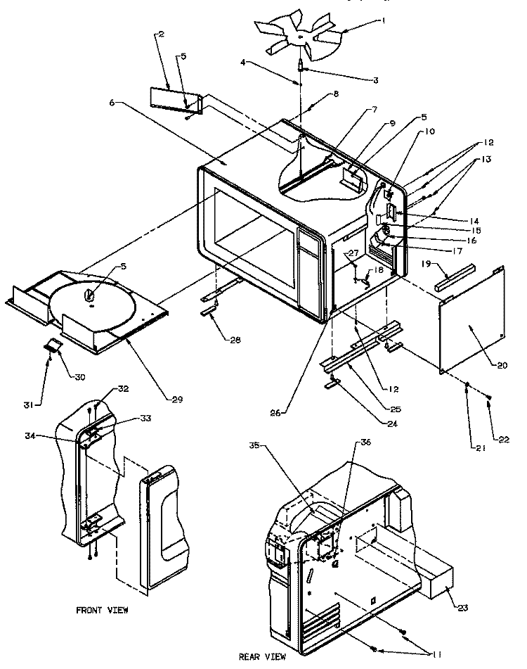 MISCELLANEOUS INTERIOR & EXTERIOR PARTS Diagram and Parts List for FS7EVP P1185601M Menumaster Microwave