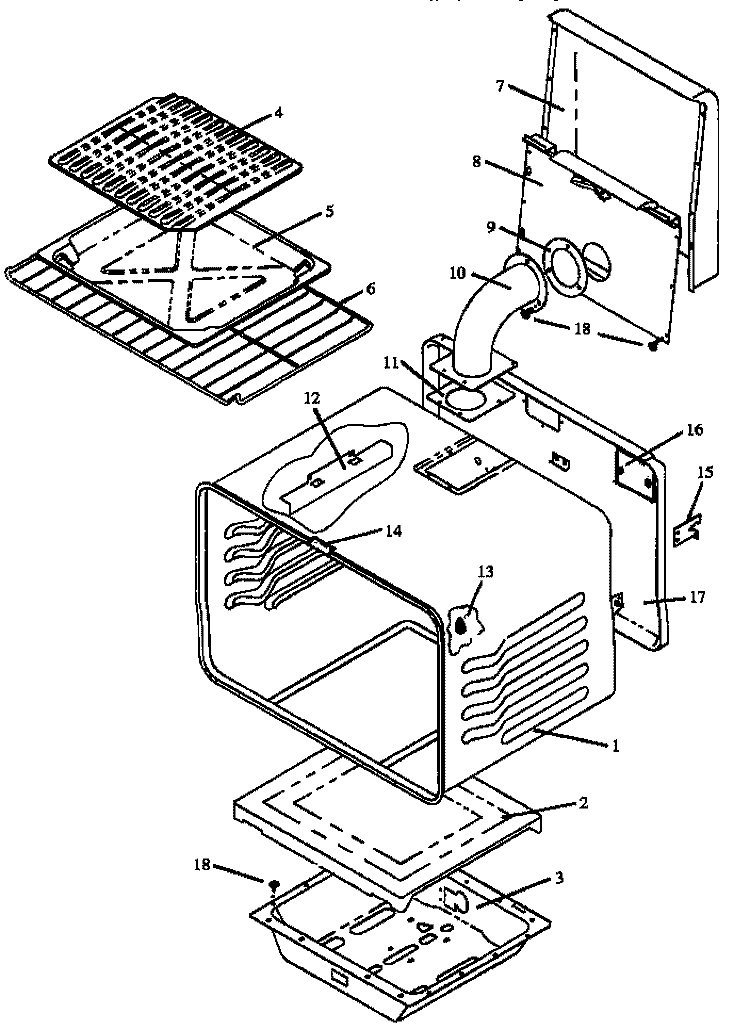 OVEN ASSY - BAR BROILER Diagram and Parts List for RSF3200W P1141255N Amana Range