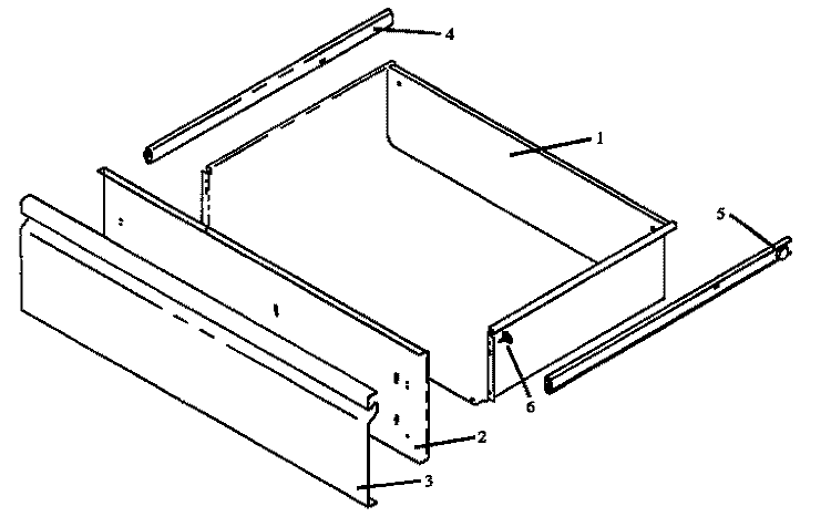 STORAGE DRAWER ASSY Diagram and Parts List for RSF3200W P1141255N Amana Range