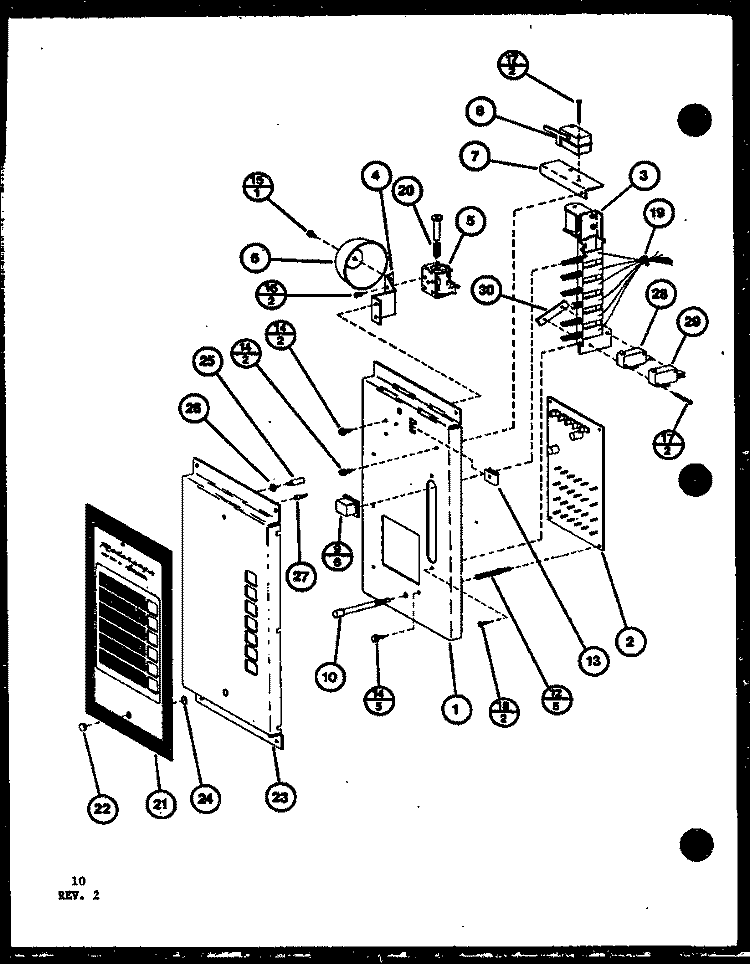 Page 4 Diagram and Parts List for RFS6 P7715402M Amana Microwave