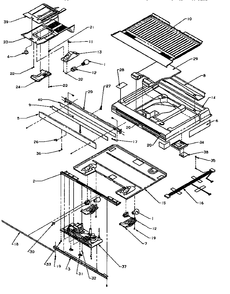 DIVIDER BLOCK Diagram and Parts List for TSI18A5L P1188201W L Amana Refrigerator