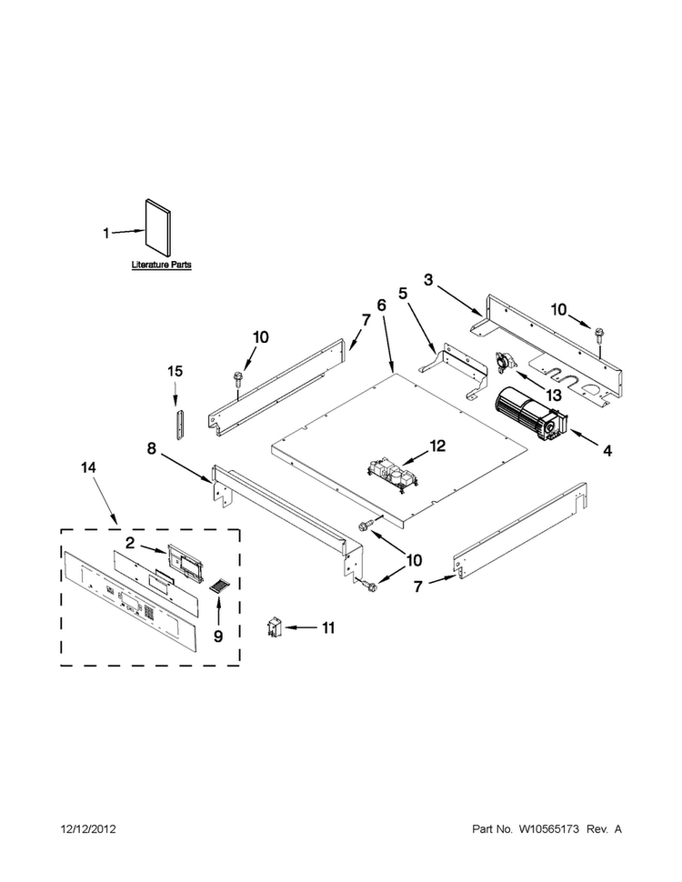 Control Panel Parts Diagram and Parts List for JJW2430WR02  Jenn-Air Wall Oven