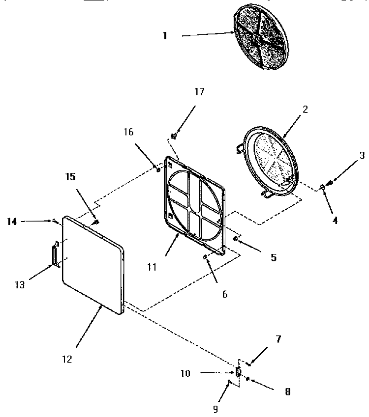LOADING DOOR Diagram and Parts List for FG3070  Amana Dryer
