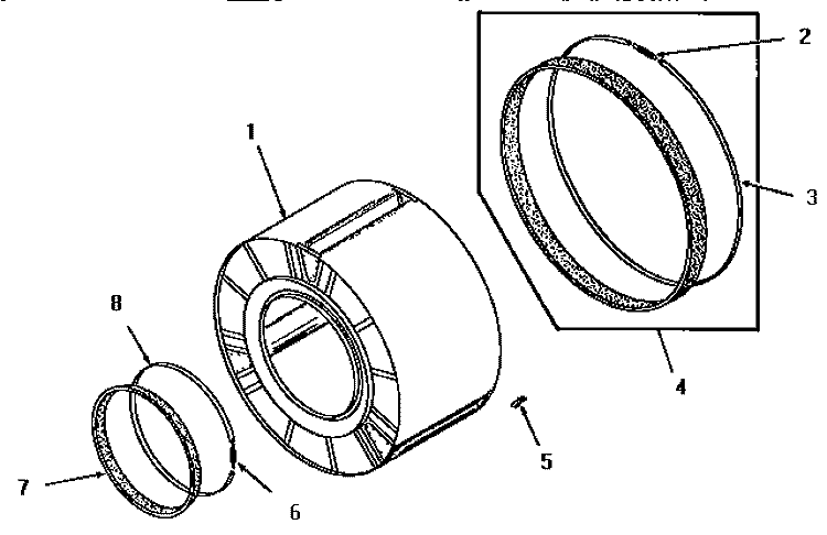 CLOTHES DRUM Diagram and Parts List for FG3070  Amana Dryer