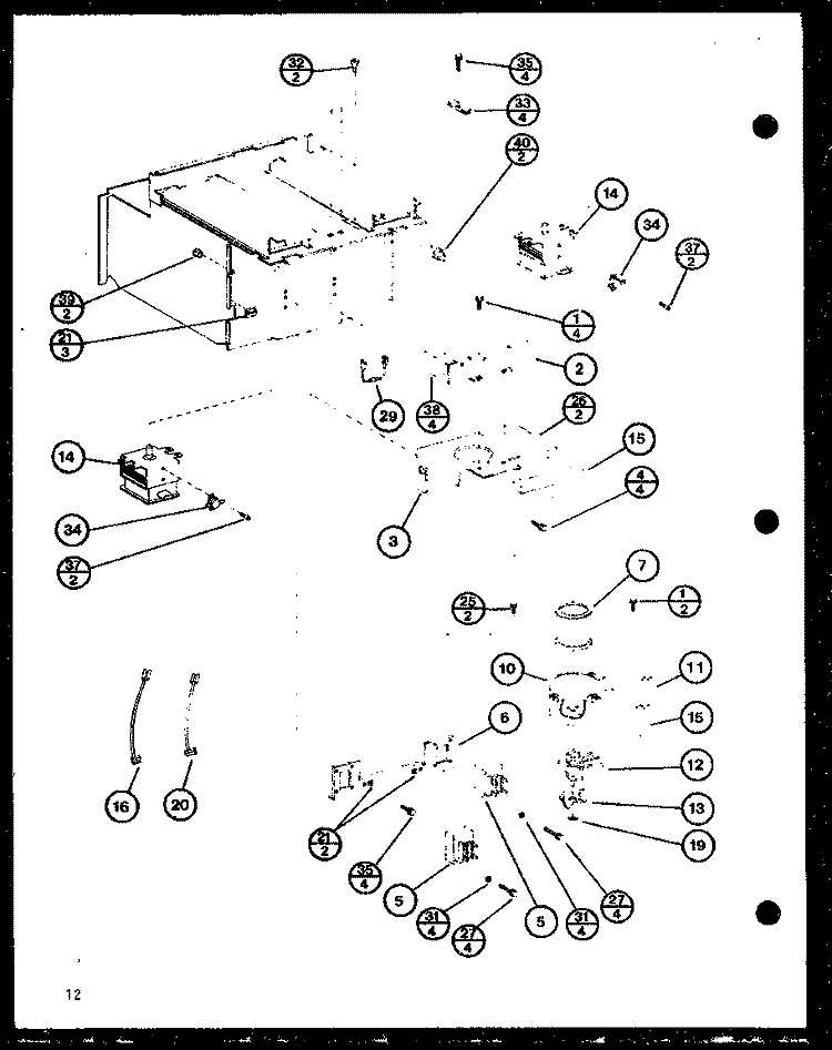 Page 4 Diagram and Parts List for RC-10SE P7688106M Amana Microwave
