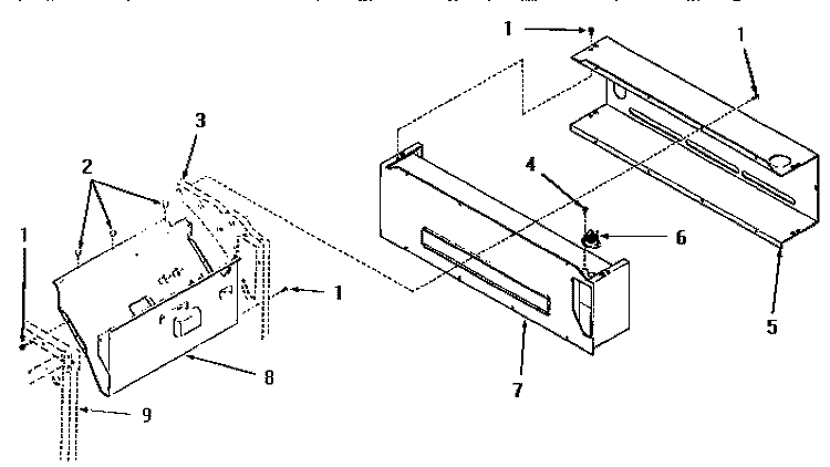 HEATER BOX Diagram and Parts List for FG6241  Amana Dryer