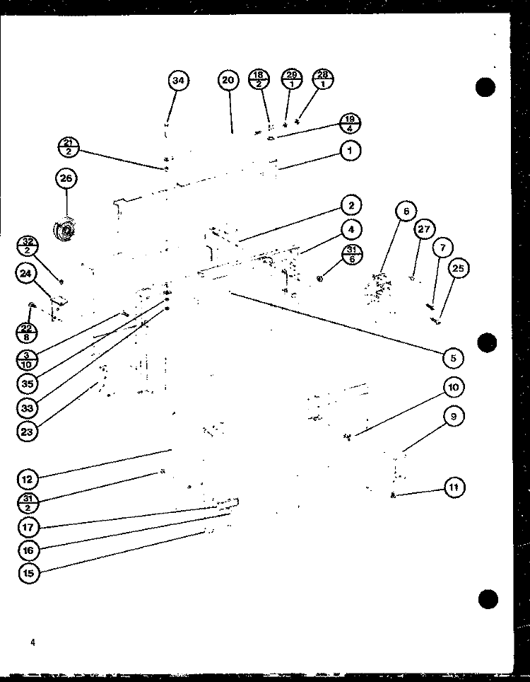 Page 1 Diagram and Parts List for RC-20SE P7688104M Amana Microwave