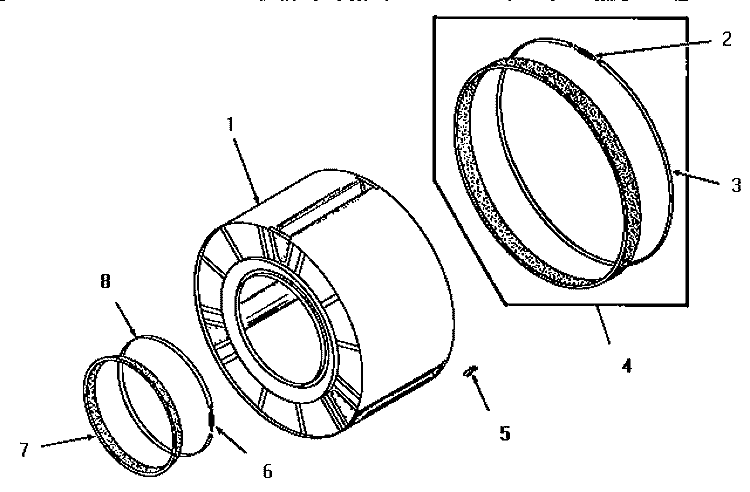 CLOTHES DRUM Diagram and Parts List for FG6241  Amana Dryer