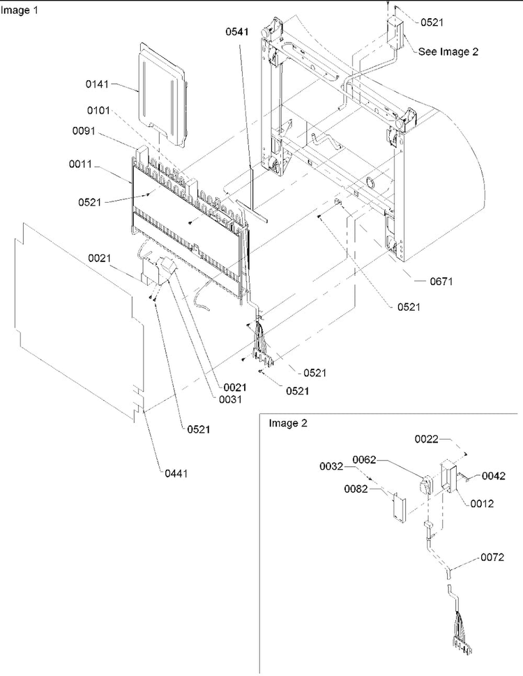 Condenser & Timer Box Assy Diagram and Parts List for BRF20VSE-P1321303WS  Amana Refrigerator