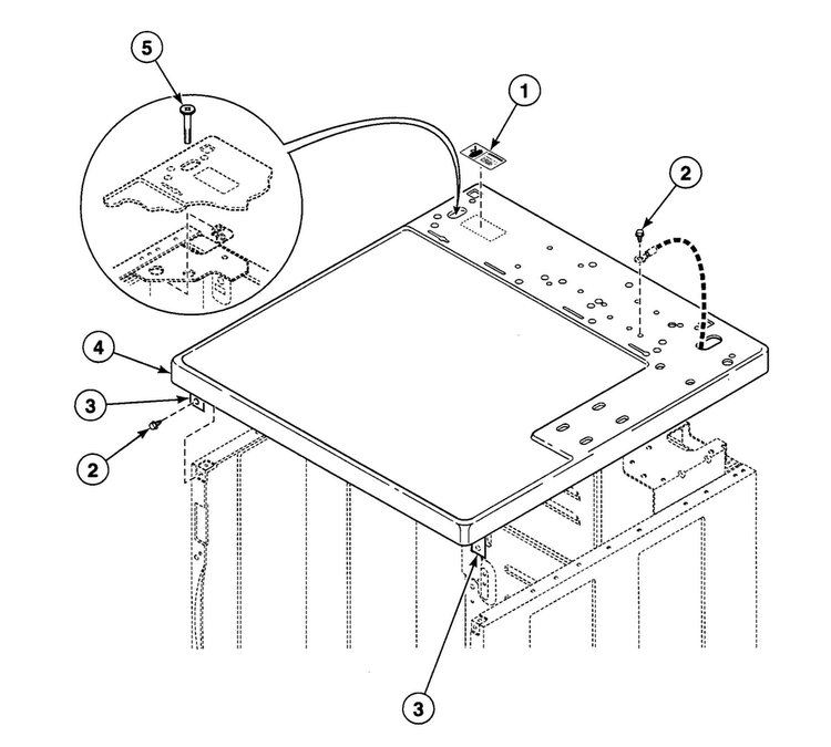 Cabinet Top Diagram and Parts List for SDE907QF1500  Speed Queen Dryer