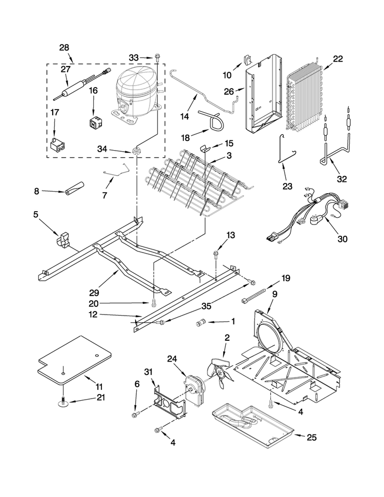 Unit Parts Diagram and Parts List for MSD2572VES01  Maytag Refrigerator