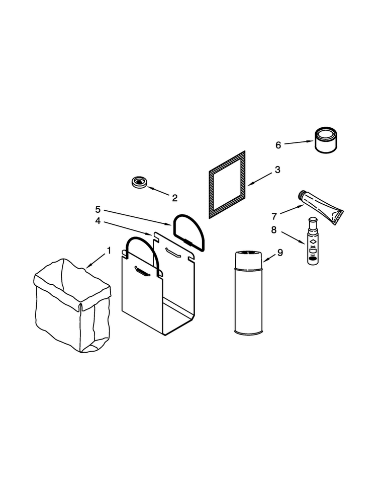Accessory Parts Diagram and Parts List for TC607X4  Jenn-Air Trash Compactor