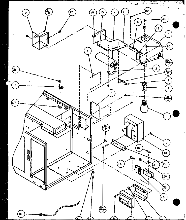 PAGE 3 Diagram and Parts List for RFS10 P7787219M Amana Microwave