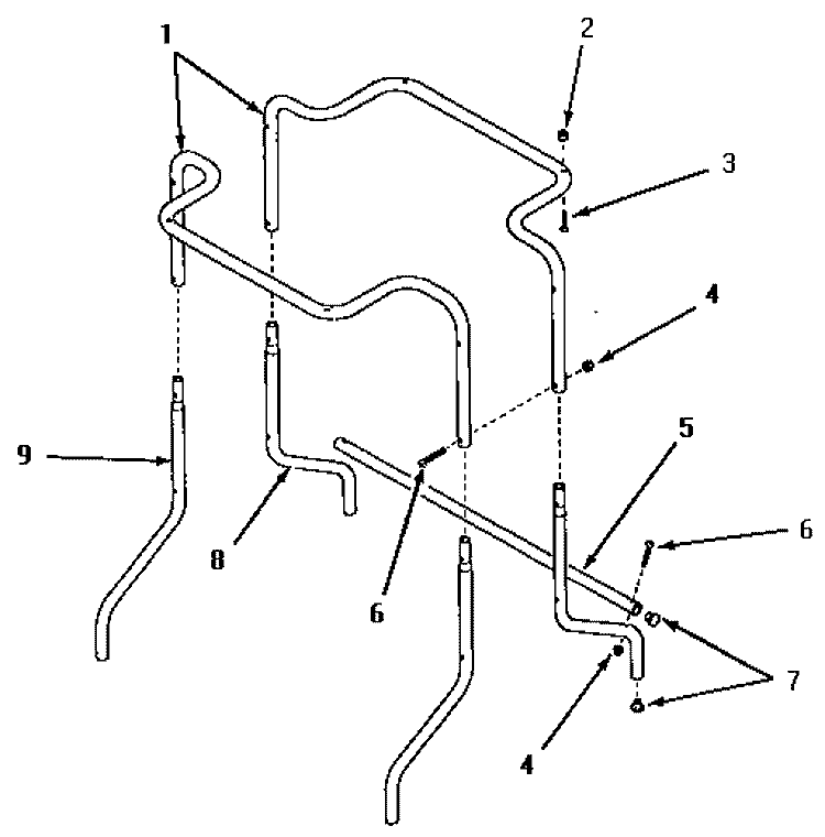234P3 STAND KIT Diagram and Parts List for DE1160  Speed Queen Dryer
