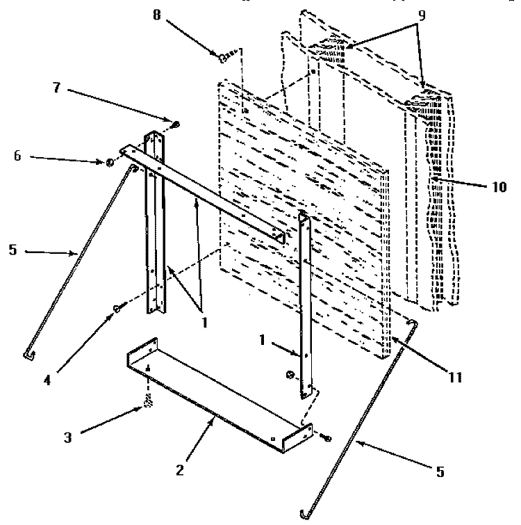 235P3 WALL MTG KIT Diagram and Parts List for DE1160  Speed Queen Dryer