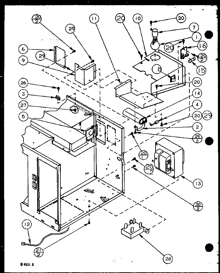 PAGE 3 Diagram and Parts List for RCS720SE P7787216M Amana Microwave