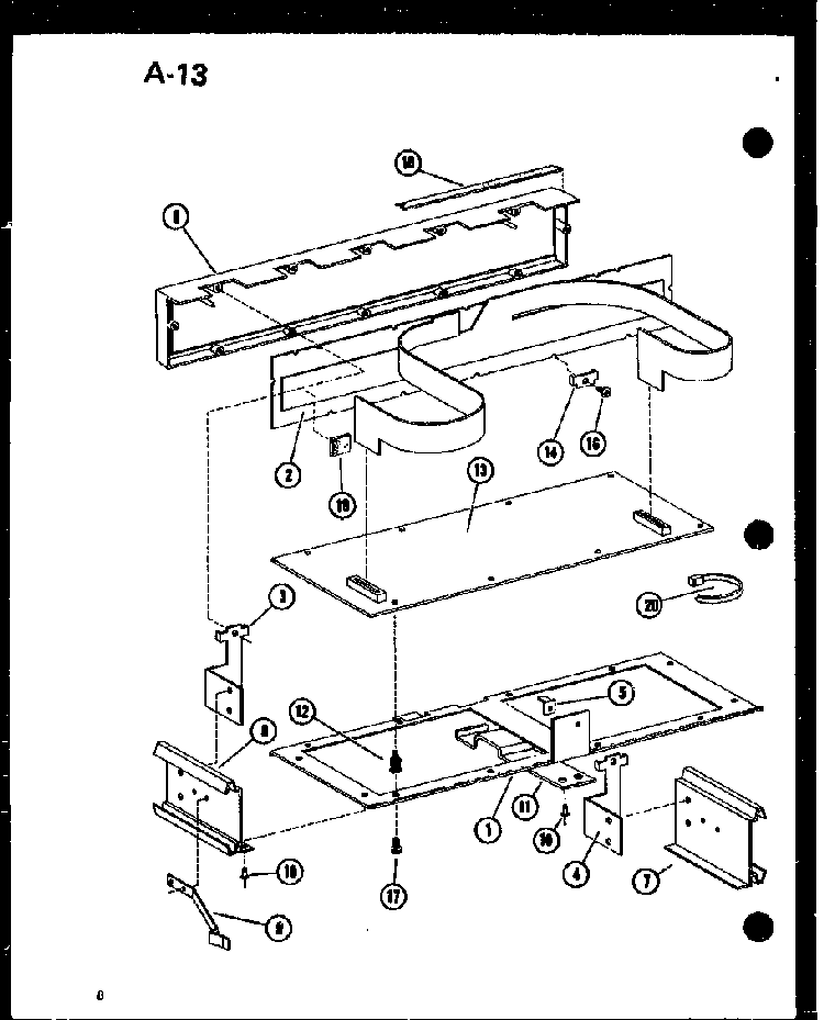 Mounting Brackets Diagram and Parts List for RC-10S P73829-1M Amana Microwave