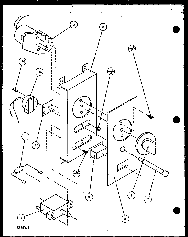 PAGE 5 Diagram and Parts List for RCS720SE P7787216M Amana Microwave