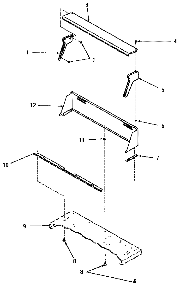 CONTROL HOOD Diagram and Parts List for FG9061  Amana Dryer