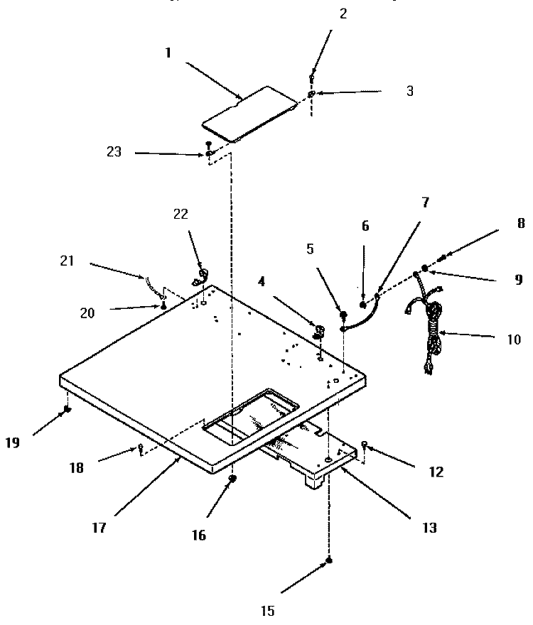 CABINET TOP Diagram and Parts List for FG9061  Amana Dryer