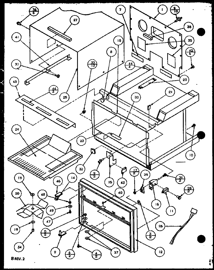 Page 3 Diagram and Parts List for RC14TE P1104107M Amana Microwave