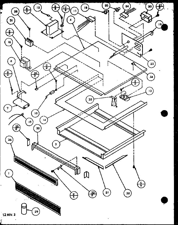 Page 5 Diagram and Parts List for RC14TE P1104107M Amana Microwave