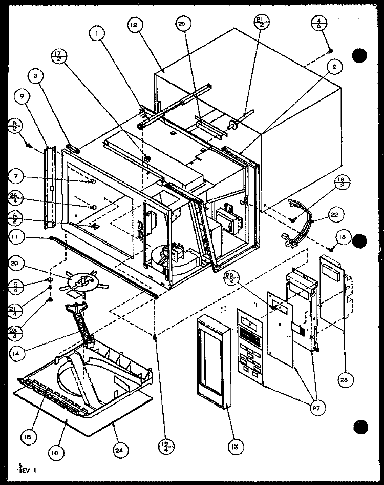 Page 2 Diagram and Parts List for RCS720MP P1140402M Amana Microwave