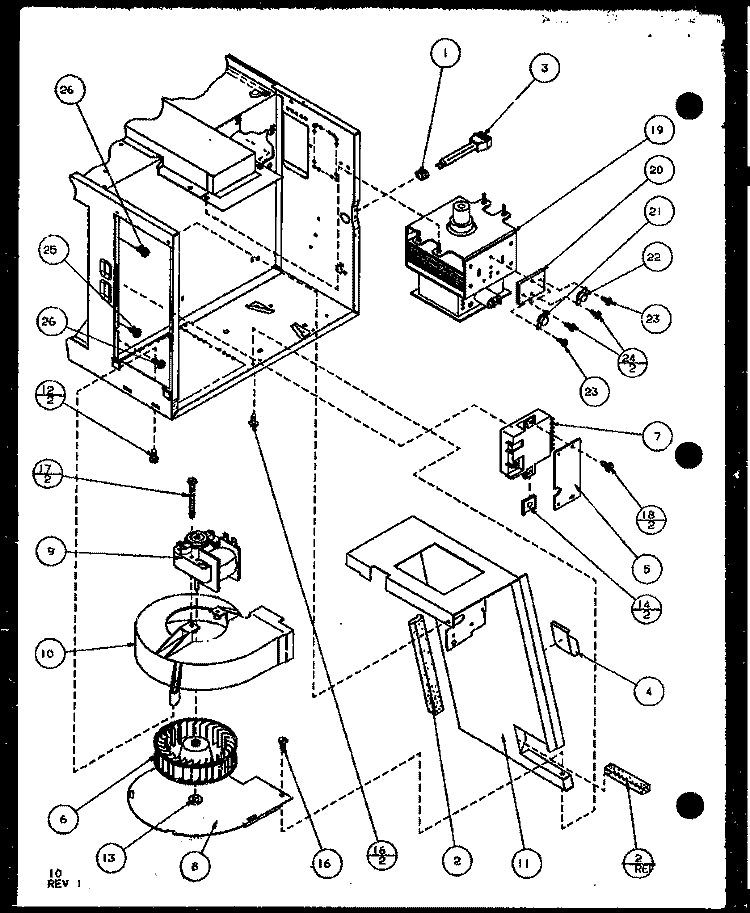 Page 4 Diagram and Parts List for RCS720MP P1140402M Amana Microwave