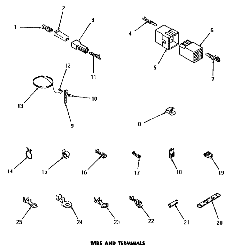 WIRE TERMINALS Diagram and Parts List for DG1030  Speed Queen Dryer
