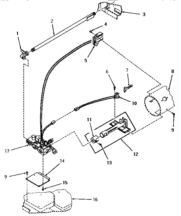 GAS VALVE, IGNITER & GAS CONVERSION KITS Diagram and Parts List for HG9280  Speed Queen Dryer