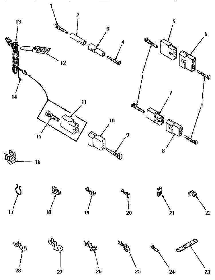 POWER CORD & TERMINALS Diagram and Parts List for HG9280  Speed Queen Dryer