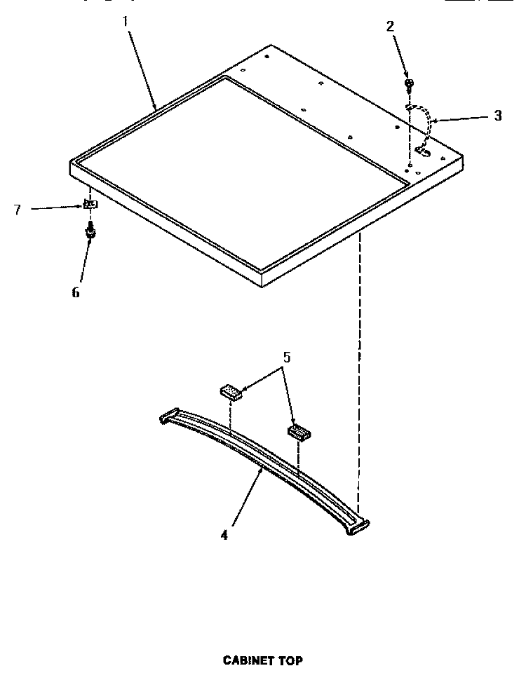 CABINET TOP Diagram and Parts List for HG3009  Speed Queen Dryer