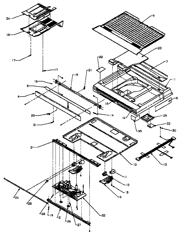 DIVIDER BLOCK Diagram and Parts List for TK21R3L P1189001W L Amana Refrigerator