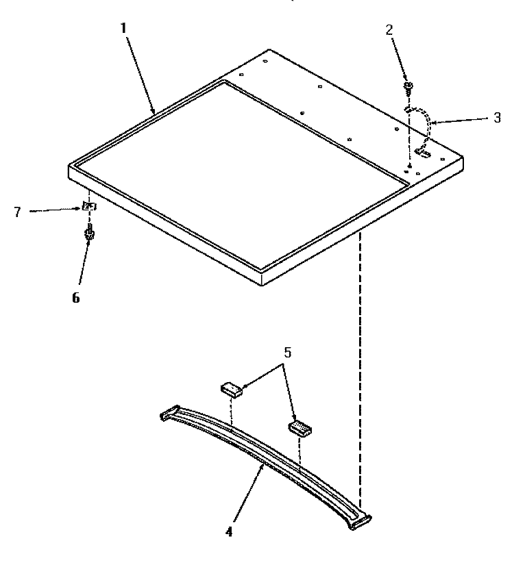 CABINET TOP Diagram and Parts List for HE9250  Speed Queen Dryer