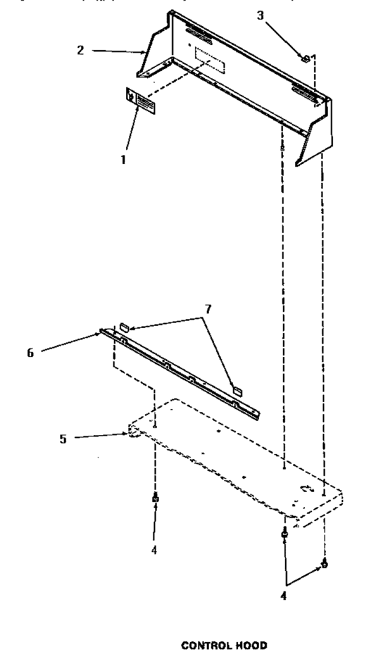 CONTROL HOOD Diagram and Parts List for HE4203  Speed Queen Dryer
