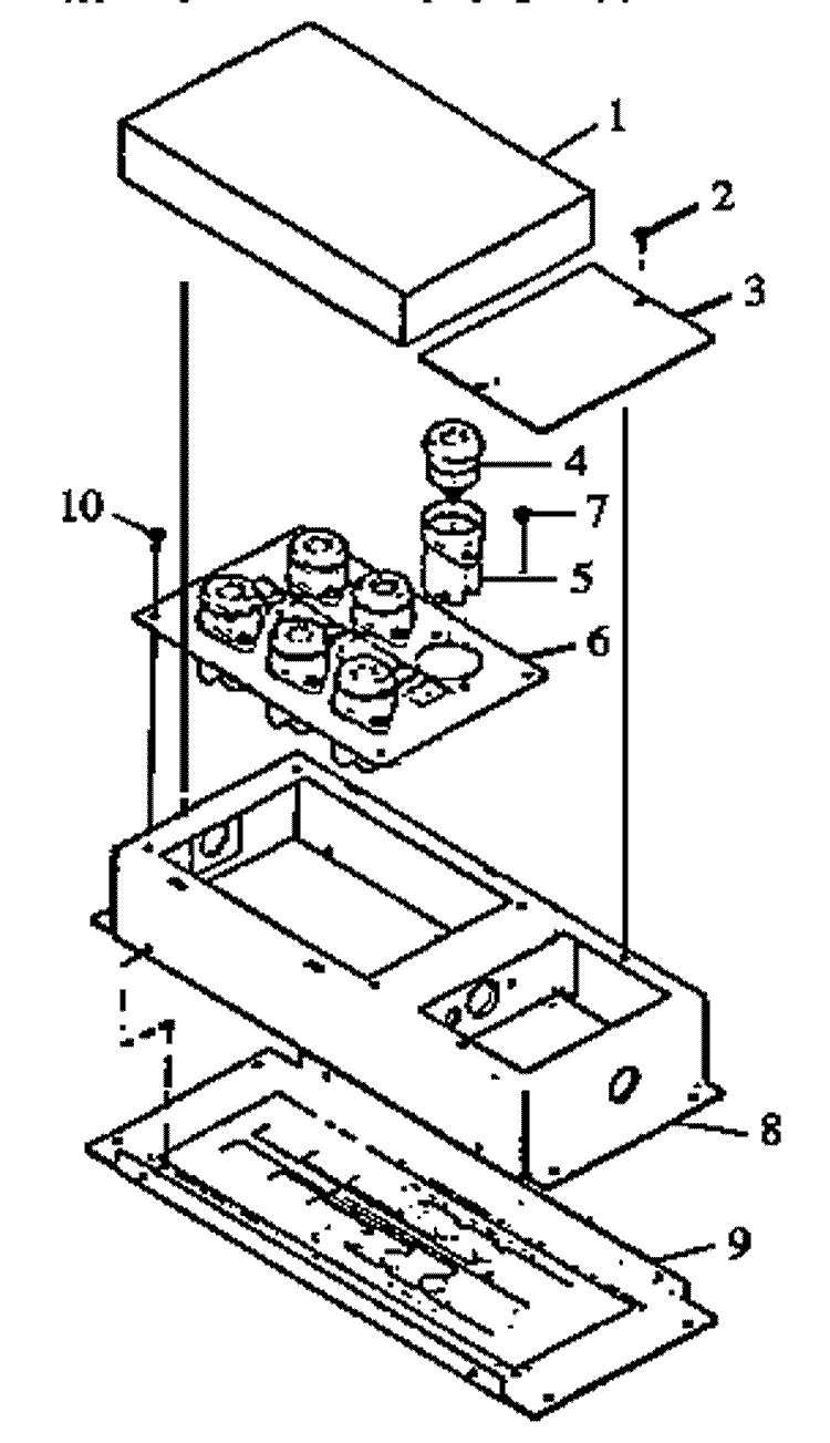FUSE BOX Diagram and Parts List for CAKDE5WW P1131743NWW Amana Cooktop