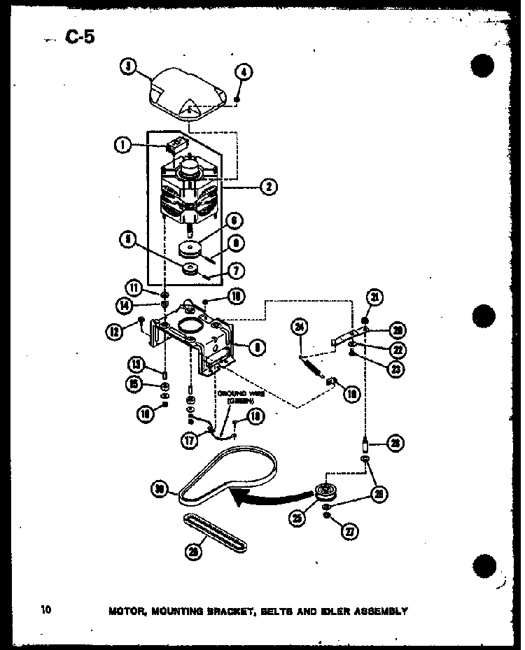 Motor Diagram and Parts List for TAA300 P75751-12W Amana Washer