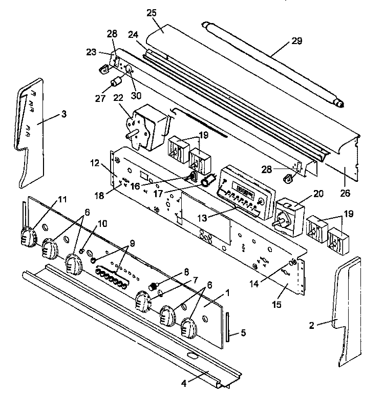 BACKGUARD PARTS Diagram and Parts List for ARH667E P1142632N Amana Range