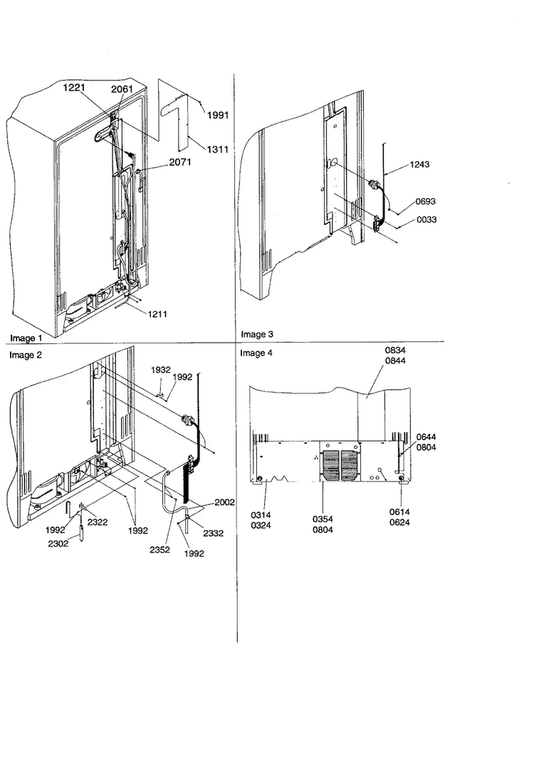 Cabinet Back Diagram and Parts List for SZD23VW-P1315309WW  Amana Refrigerator