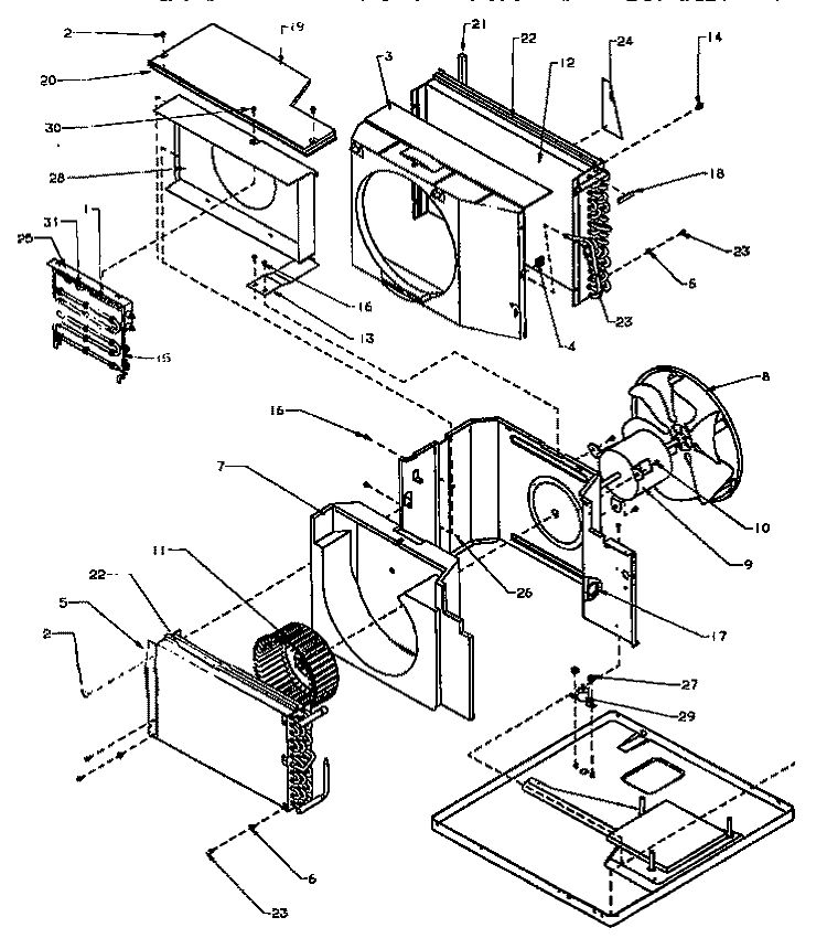 EVAP, CONDENSER, INSUL & AIR FLOW SYSTEM Diagram and Parts List for 18C3EW P1178002R Amana Air Conditioner