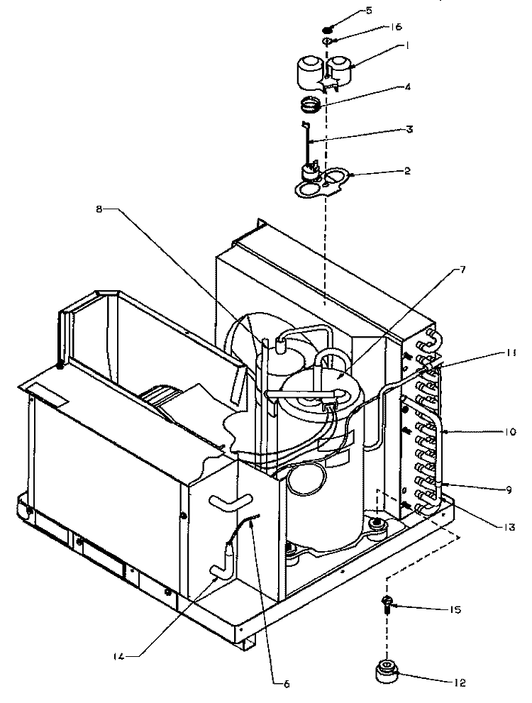 COMPRESSOR & TUBING Diagram and Parts List for 18C3EW P1178002R Amana Air Conditioner