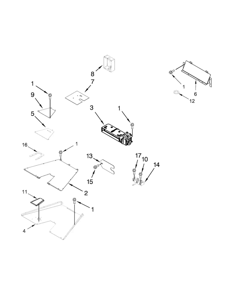 Venting Parts Diagram and Parts List for JDRP436WP02  Jenn-Air Range