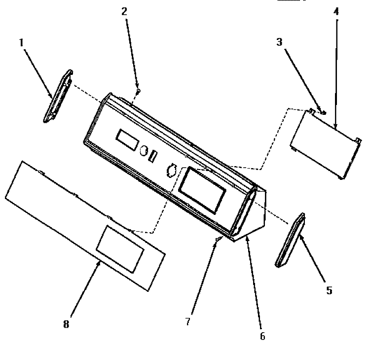 GRAPHICS PANEL, CONTROL HOOD & CONTROLS Diagram and Parts List for KG6539  Speed Queen Dryer