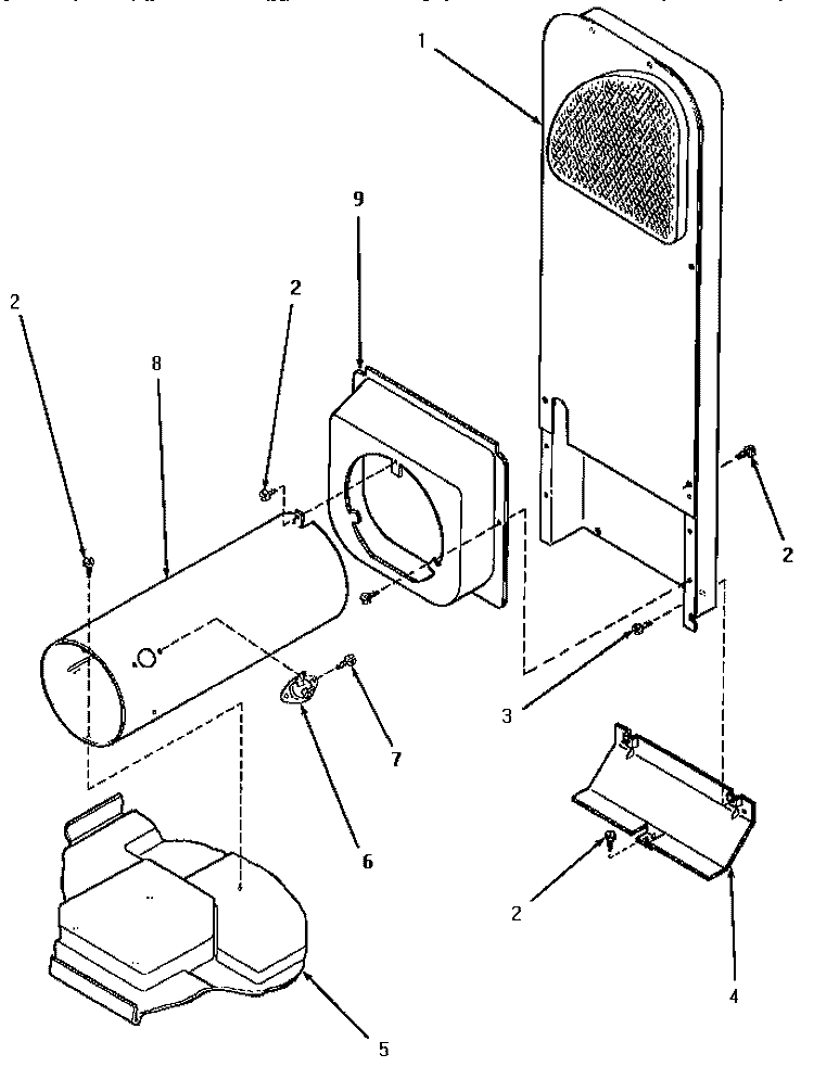 HEATER BOX Diagram and Parts List for KG6539  Speed Queen Dryer
